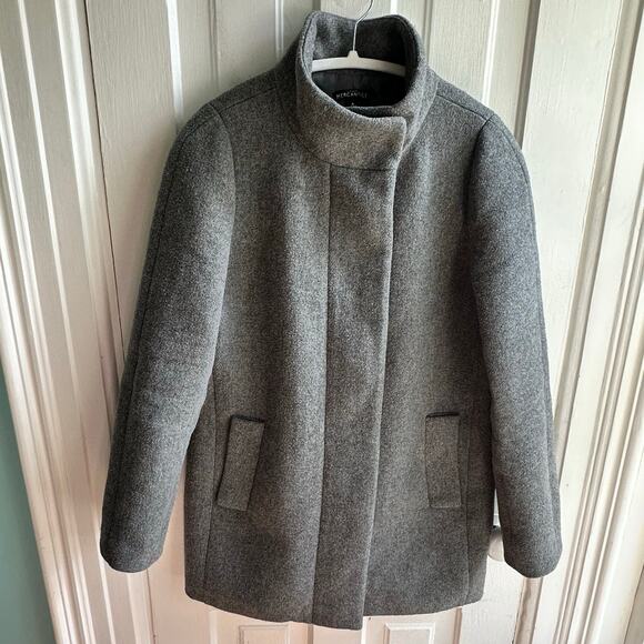 J. Crew Mercantile Wool Blend City Coat Gray - Picture 2 of 8